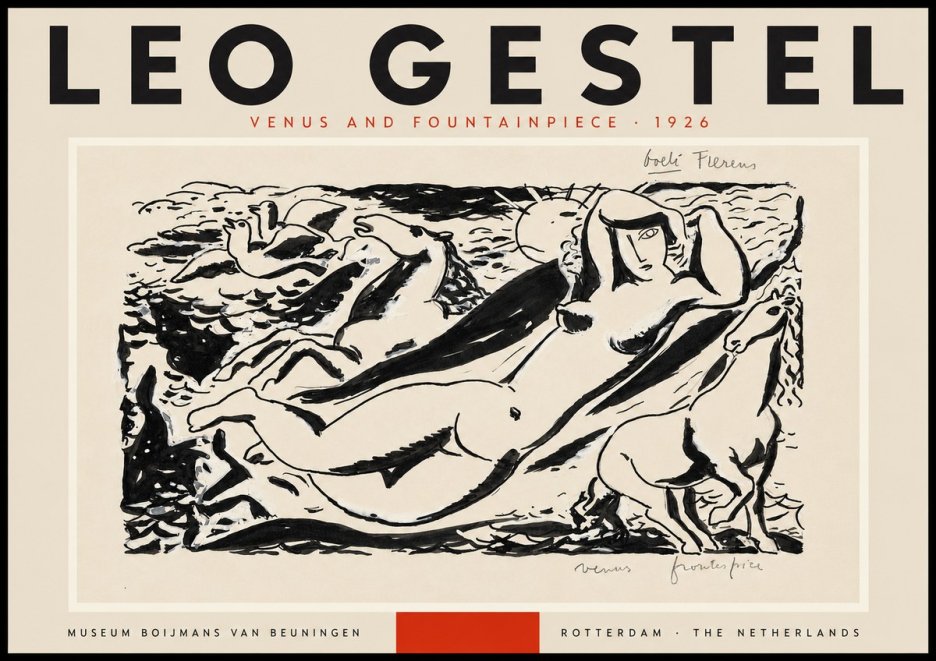 Leo Gestel Venus and Fountainpiece No3 - Plakat