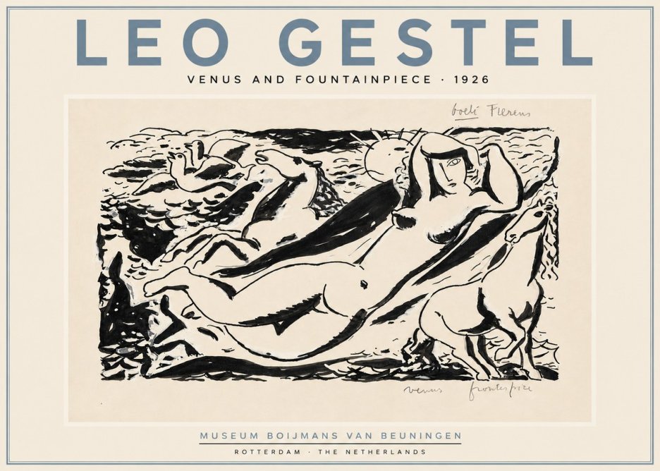 Leo Gestel Venus and Fountainpiece No5 - Plakat