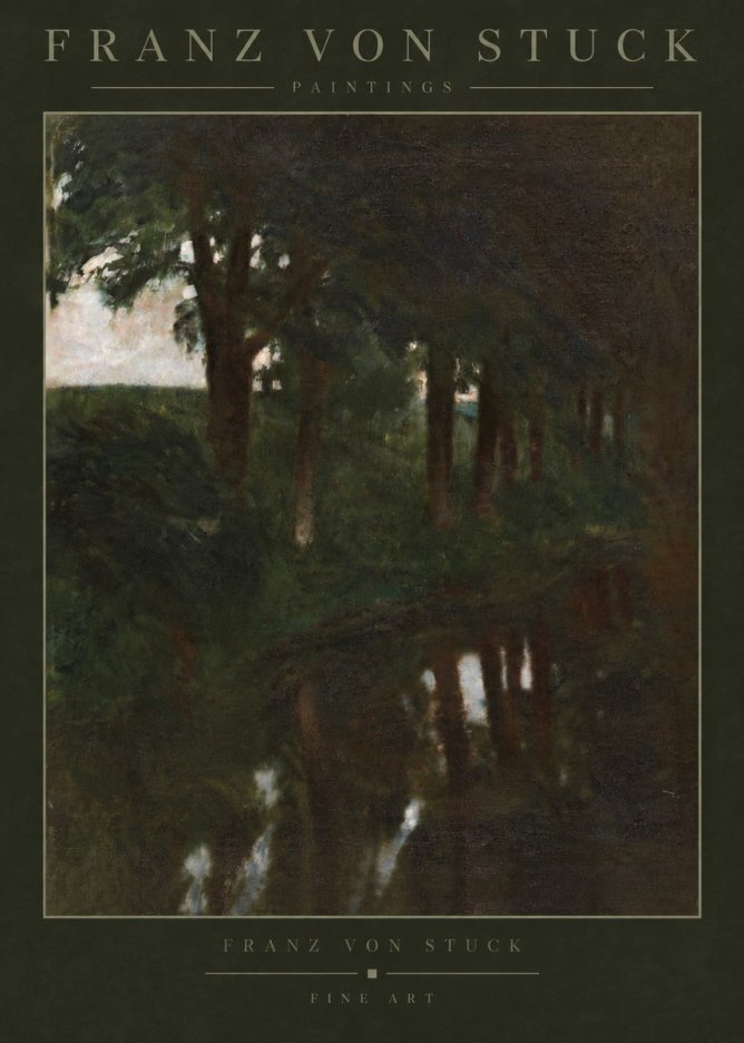 Franz von Stuck Woodland Reflections No5 - Plakat