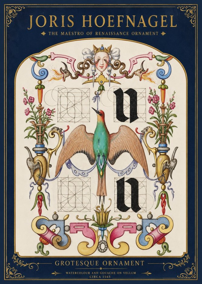 Joris Hoefnagel Grotesque Ornament No2 - Plakat