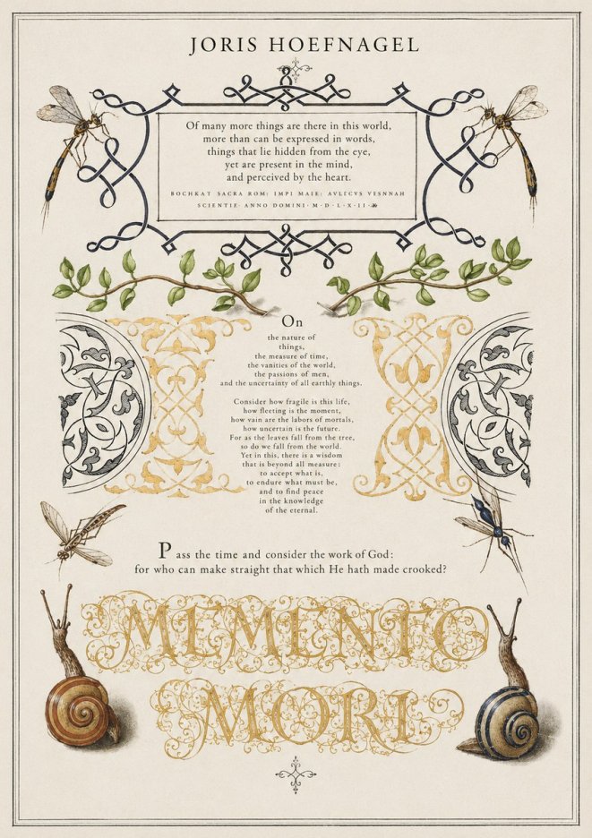 Joris Hoefnagel Memento Mori No1 - Plakat