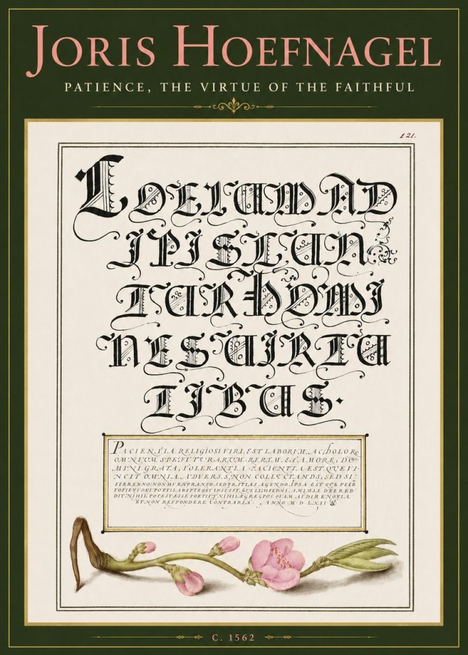 Joris Hoefnagel Calligraphic Alphabet from a Book of Lettering No5 - Plakat