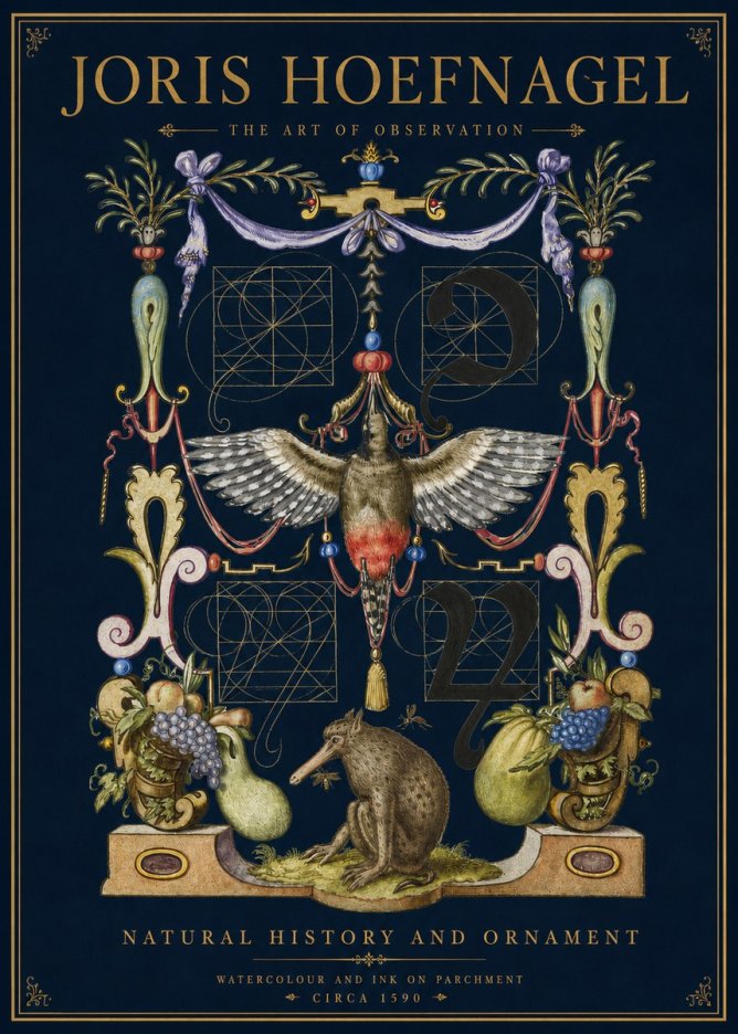 Joris Hoefnagel Study of Nature and Ornament No5 - Plakat