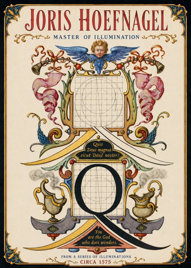 Joris Hoefnagel The Calligraphic Q No5 - Plakat