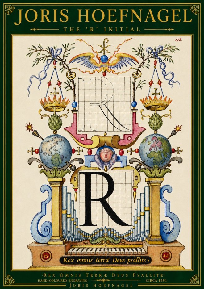 Joris Hoefnagel The 'R' Initial No5 - Plakat