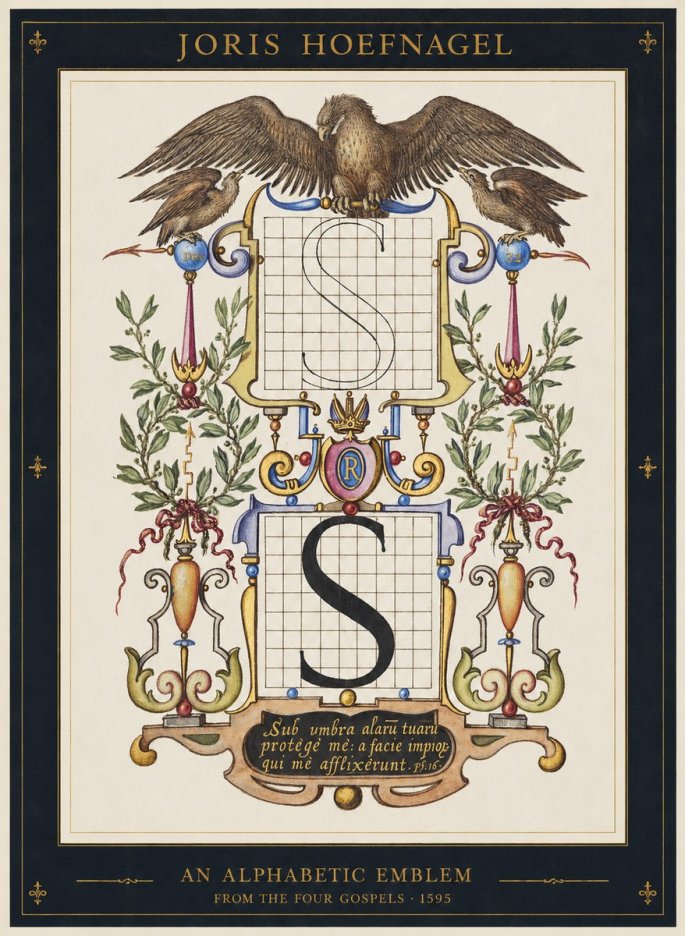 Joris Hoefnagel An Alphabetic Emblem from the Four Gospels No1 - Plakat