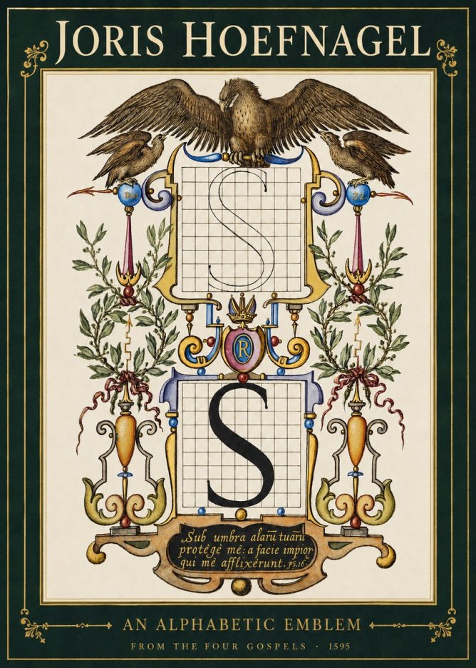 Joris Hoefnagel An Alphabetic Emblem from the Four Gospels No3 - Plakat