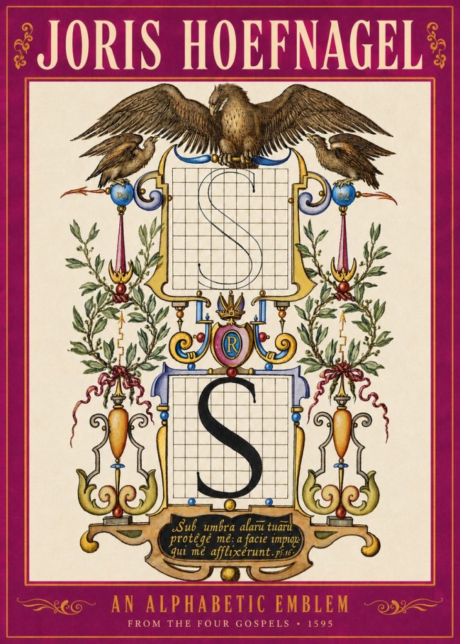 Joris Hoefnagel An Alphabetic Emblem from the Four Gospels No5 - Plakat