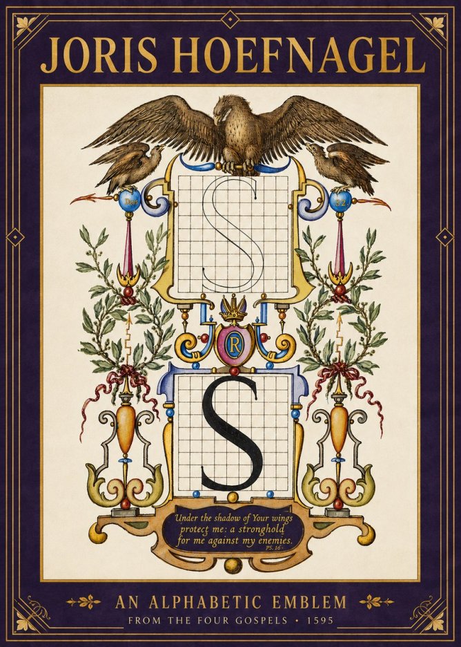 Joris Hoefnagel An Alphabetic Emblem from the Four Gospels No6 - Plakat