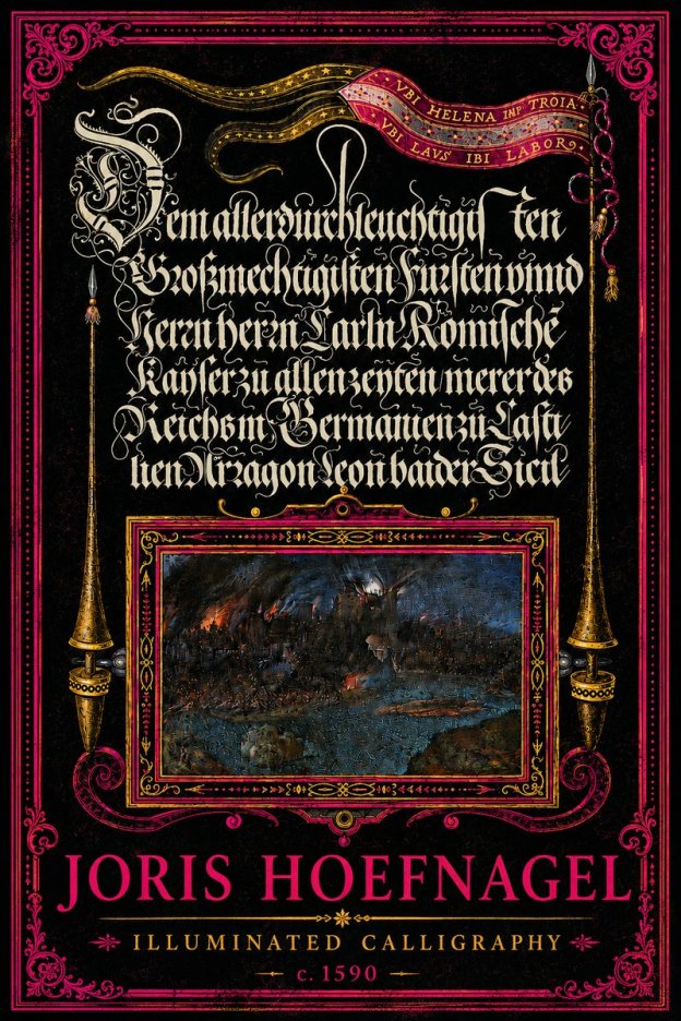 Joris Hoefnagel Illuminated Calligraphy No4 - Plakat
