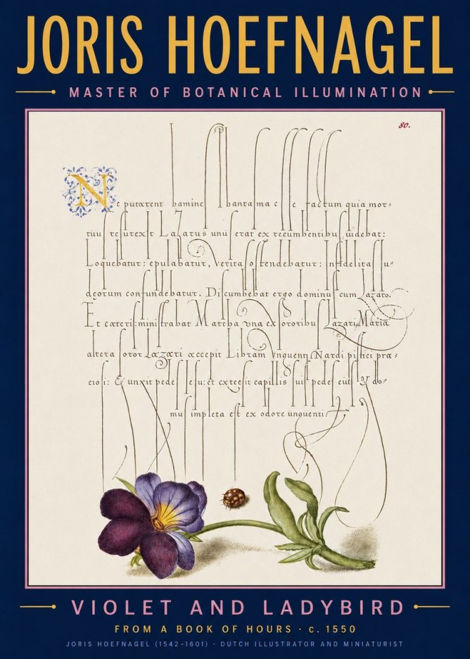 Joris Hoefnagel Violet and Ladybird No5 - Plakat