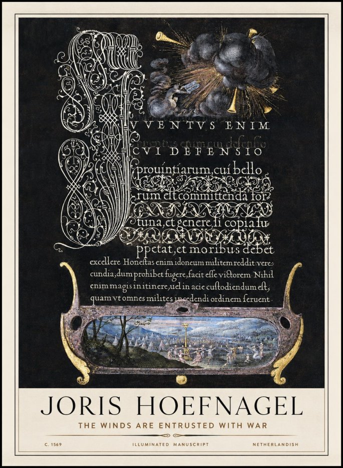 Joris Hoefnagel The Winds Are Entrusted with War No1 - Plakat