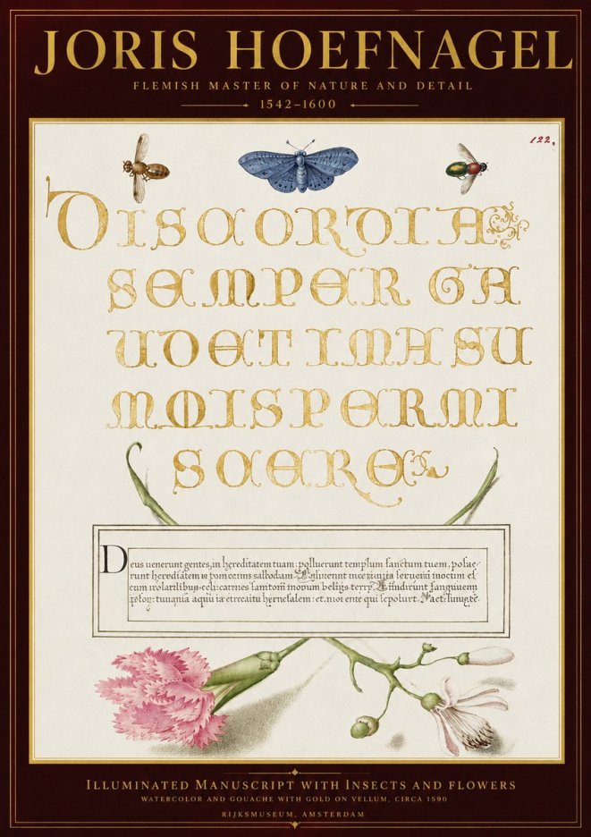 Joris Hoefnagel Laus Virtuti No6 - Plakat