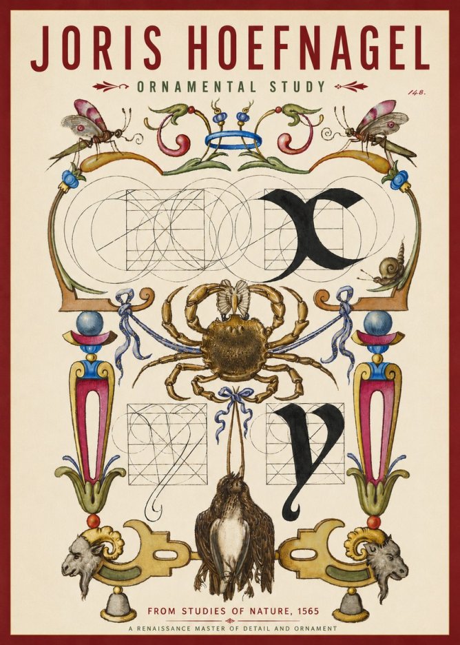 Joris Hoefnagel Ornamental Study II No3 - Plakat