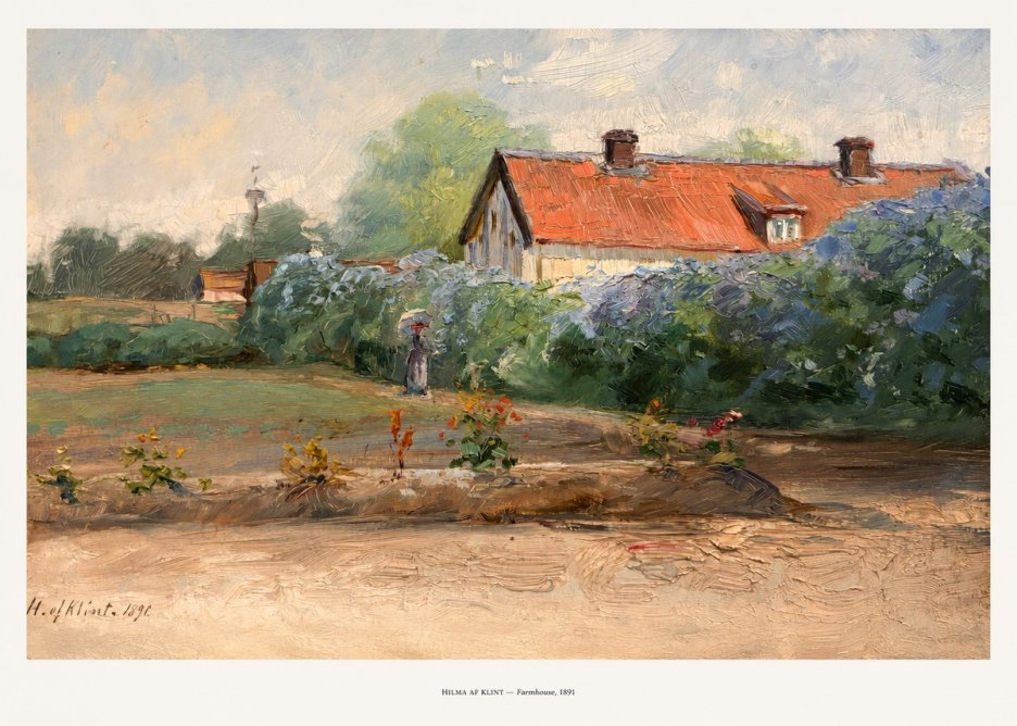Hilma af Klint Farmhouse, 1891 No5 - Plakat
