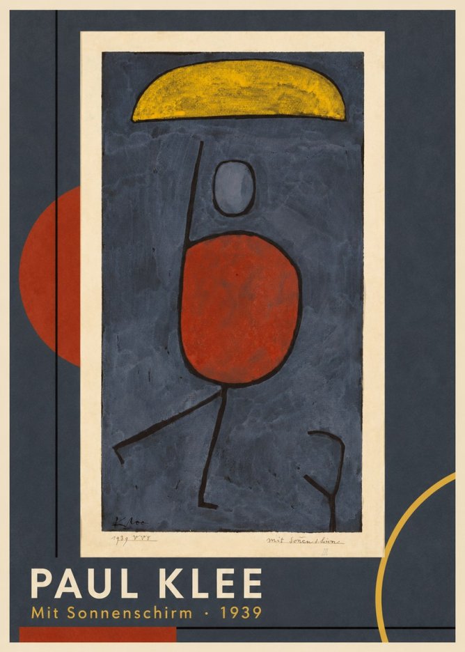 Paul Klee Mit Sonnenschirm No1 - Plakat