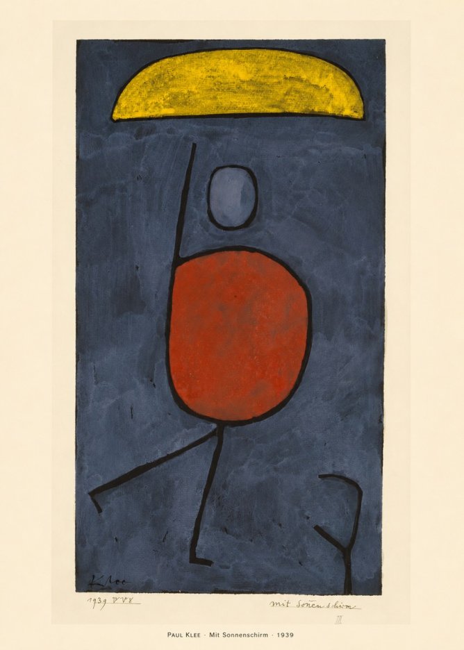 Paul Klee Mit Sonnenschirm No5 - Plakat