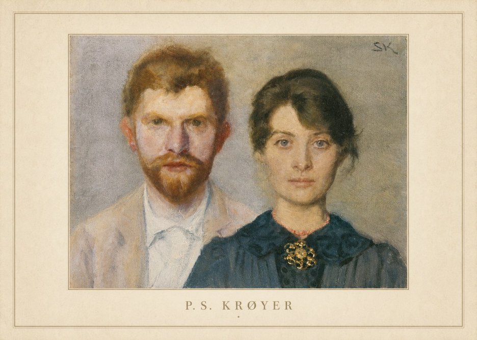 P.S. Krøyer Self-portrait with Marie Krøyer No4 - Plakat