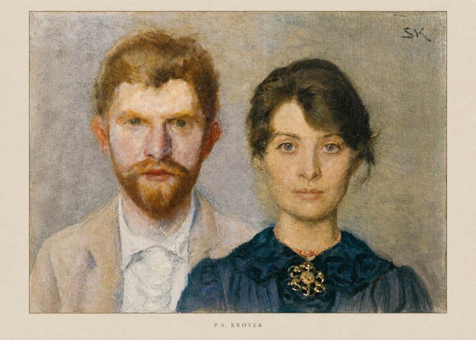 P.S. Krøyer Self-portrait with Marie Krøyer No6 - Plakat