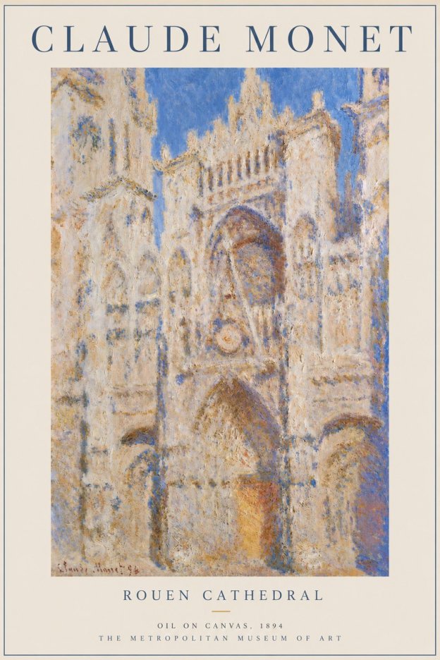 Monet Rouen Cathedral No2 - Plakat