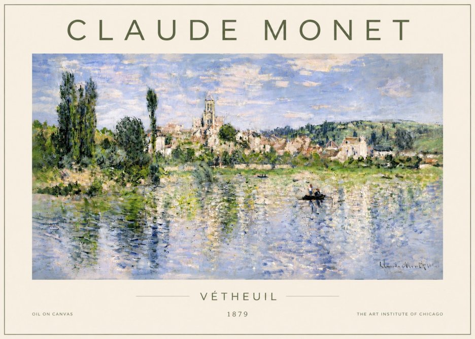 Monet Vétheuil No5 - Plakat