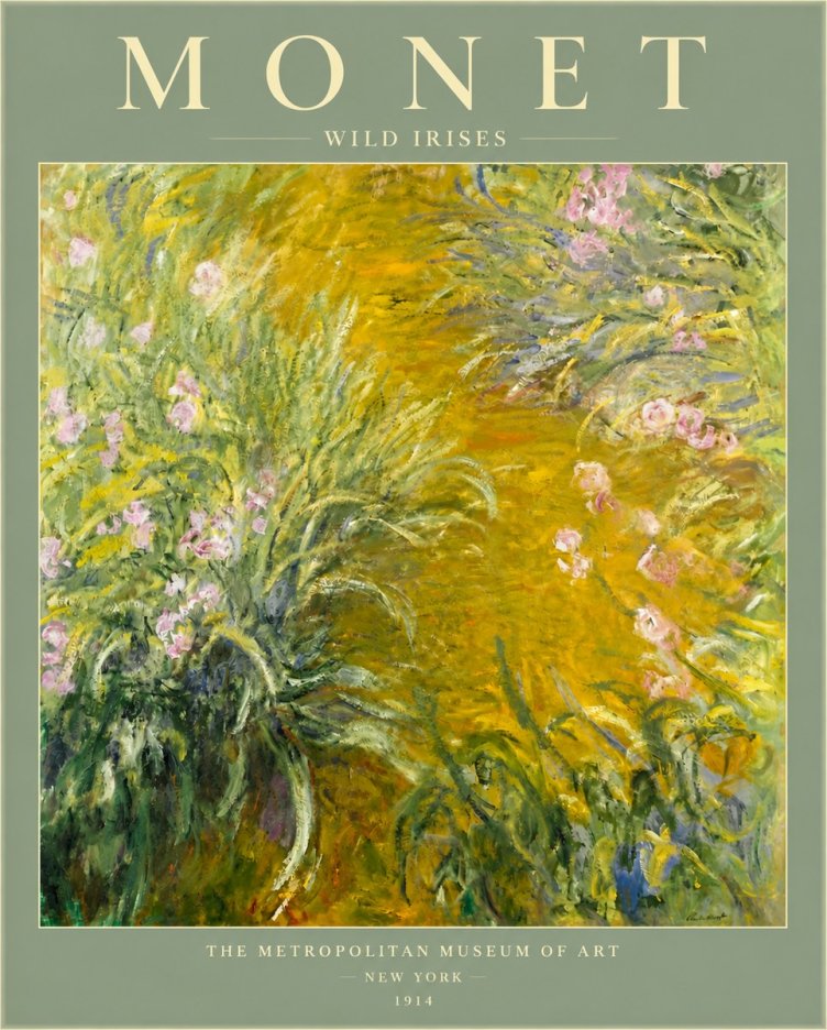 Monet Wild Irises No6 - Plakat