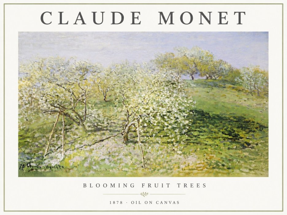 Monet Blooming Fruit Trees No4 - Plakat