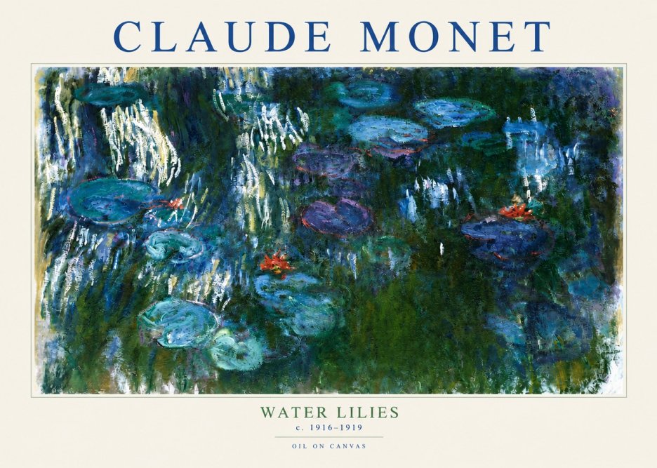 Monet Water Lilies IV No3 - Plakat