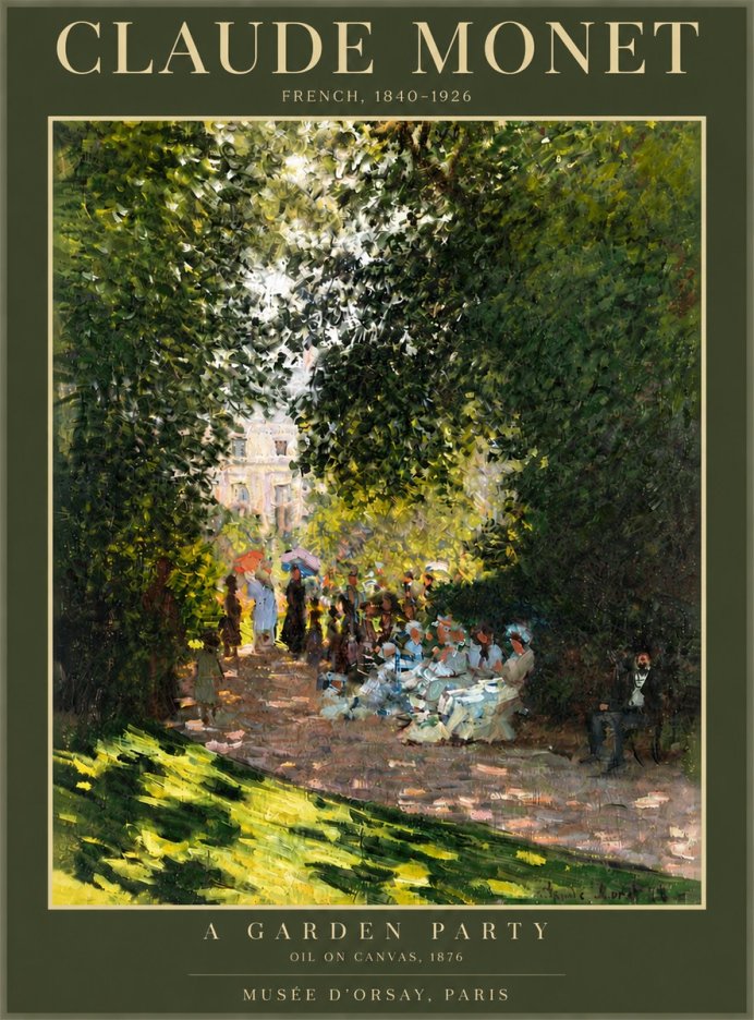 Monet A Garden Party No5 - Plakat