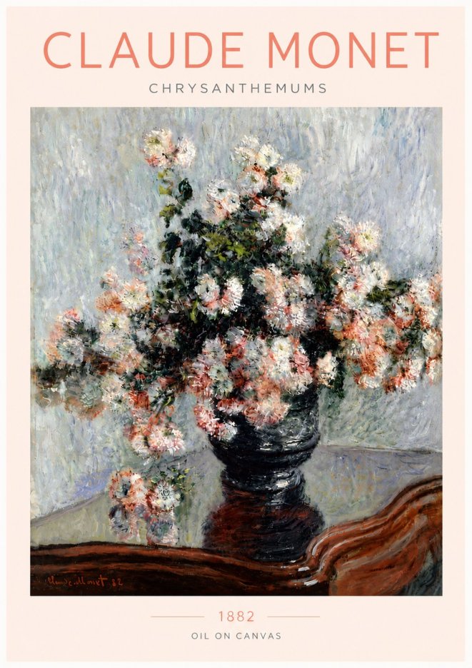 Monet Chrysanthemums No4 - Plakat