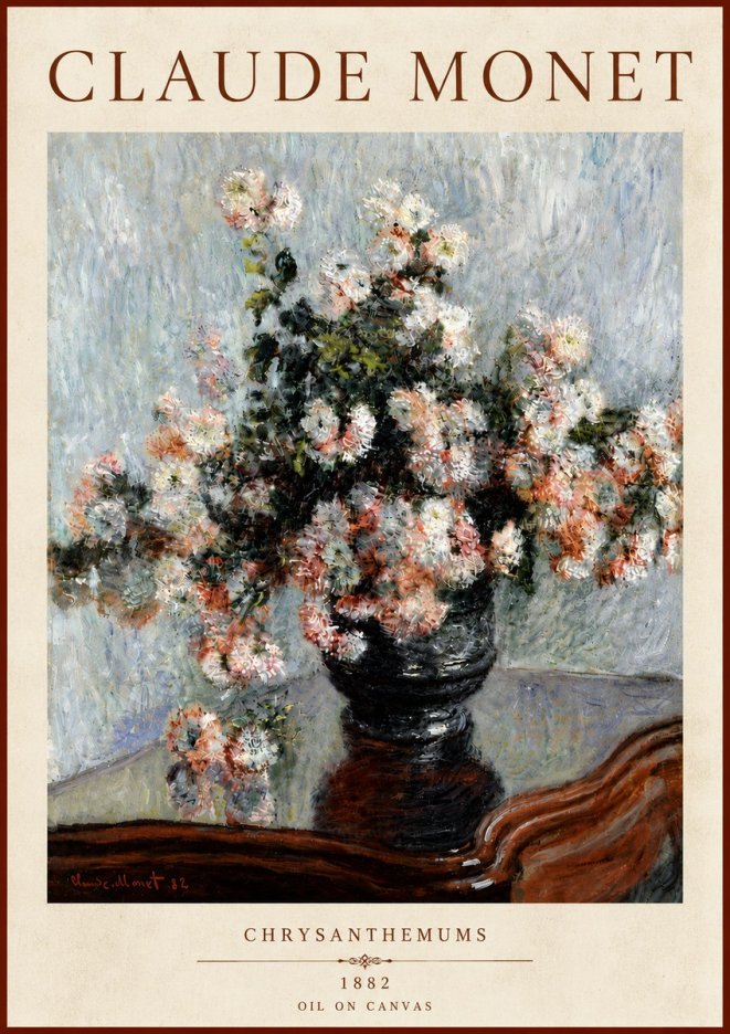 Monet Chrysanthemums No5 - Plakat