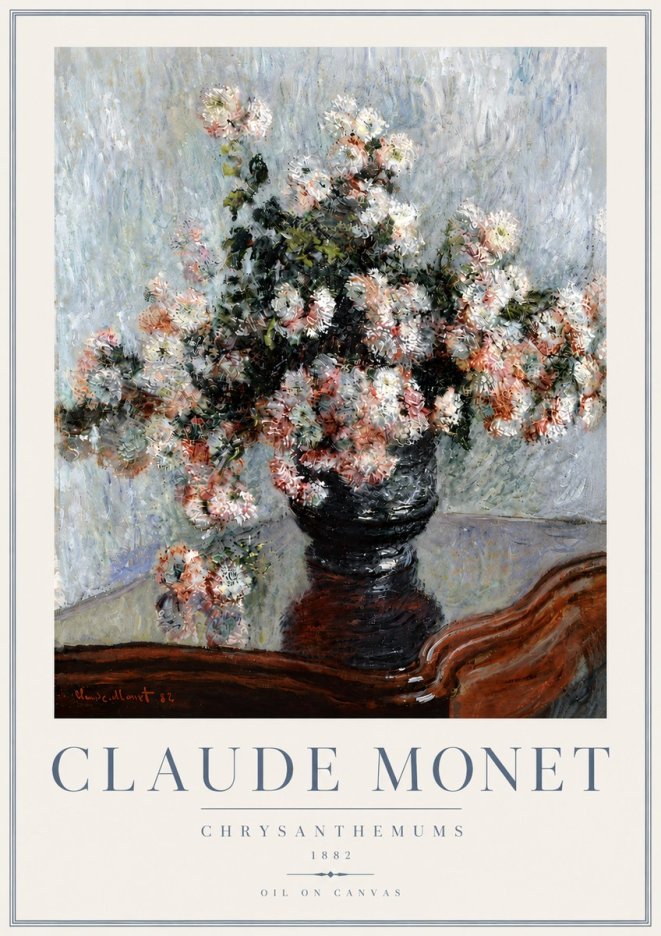 Monet Chrysanthemums No6 - Plakat