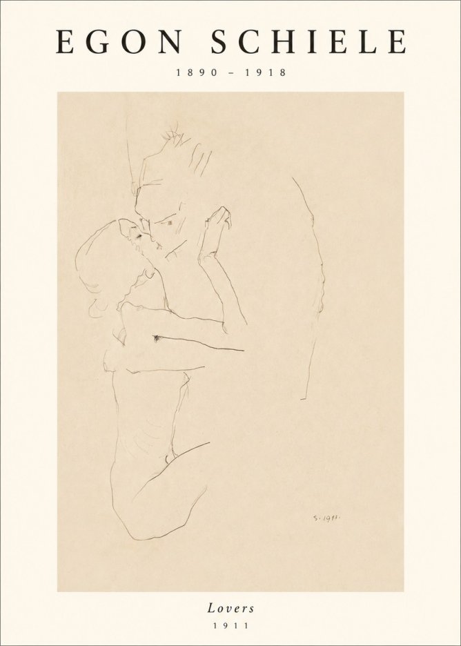 Schiele Lovers No1 - Plakat