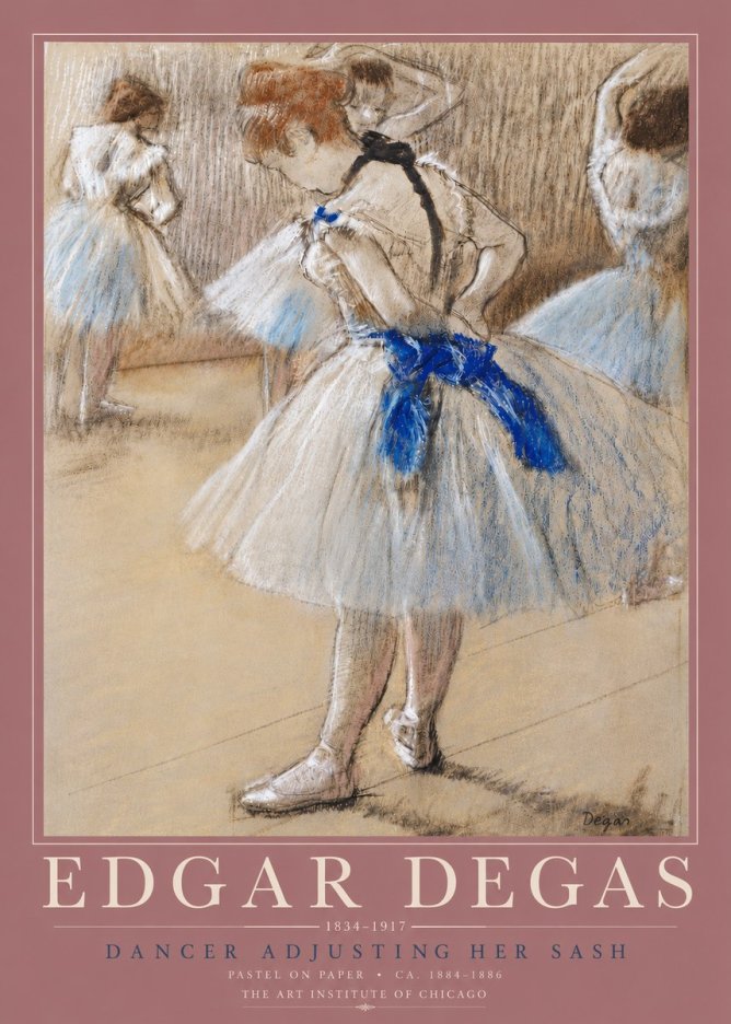 Edgar Degas Dancer Adjusting Her Sash No5 - Plakat