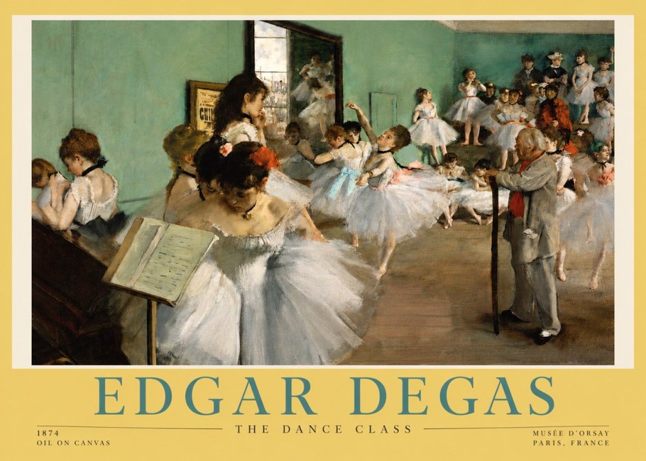 Edgar Degas The Dance Class I No3 - Plakat