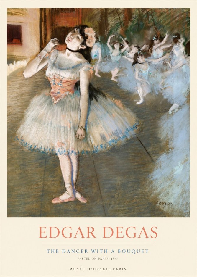 Edgar Degas The Dancer with a Bouquet No1 - Plakat