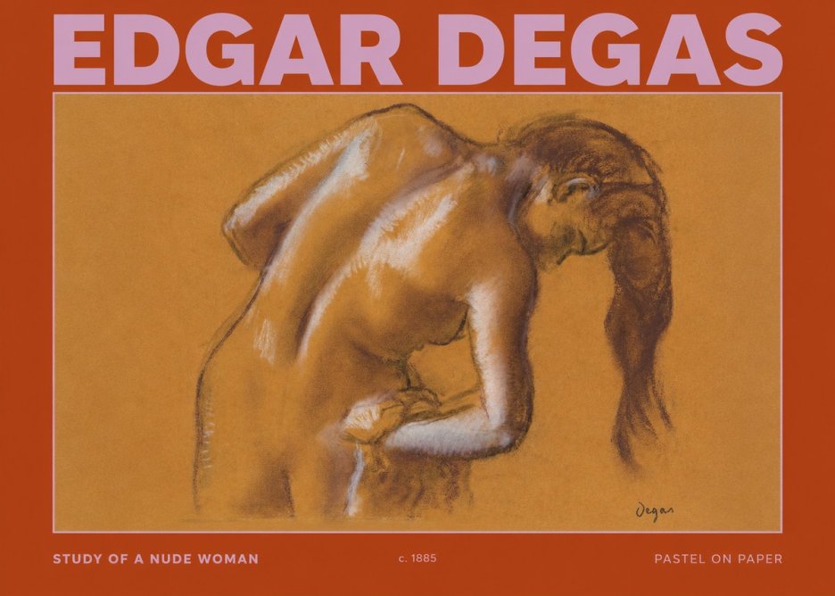 Edgar Degas Study of a Nude Woman I No2 - Plakat
