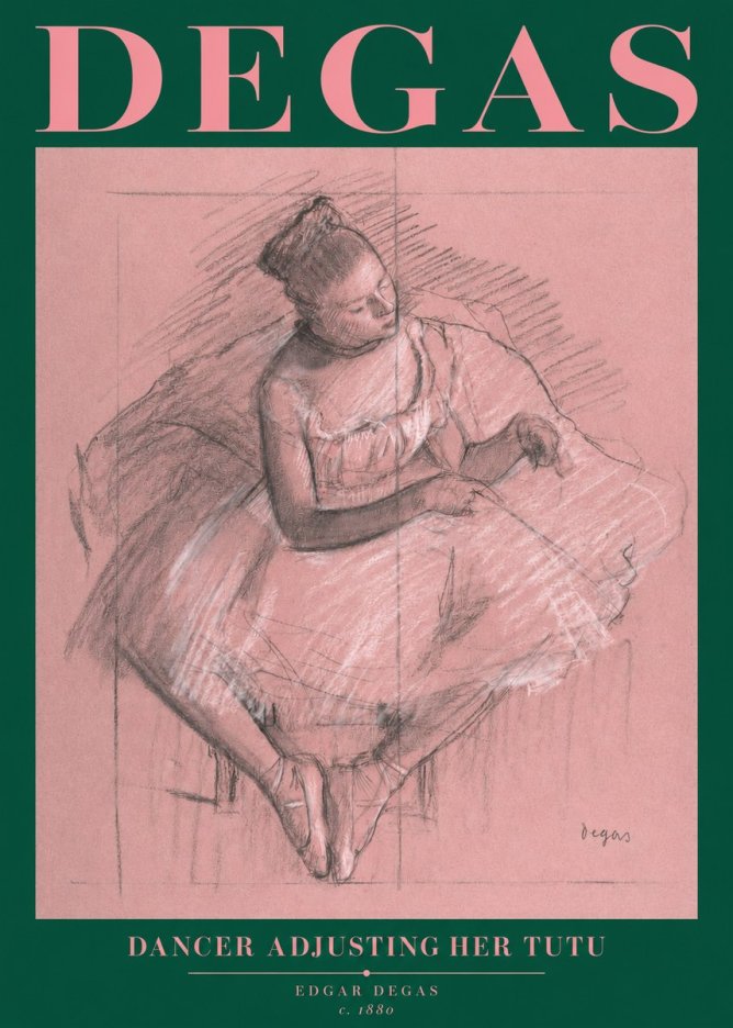 Edgar Degas Dancer Adjusting Her Tutu No2 - Plakat