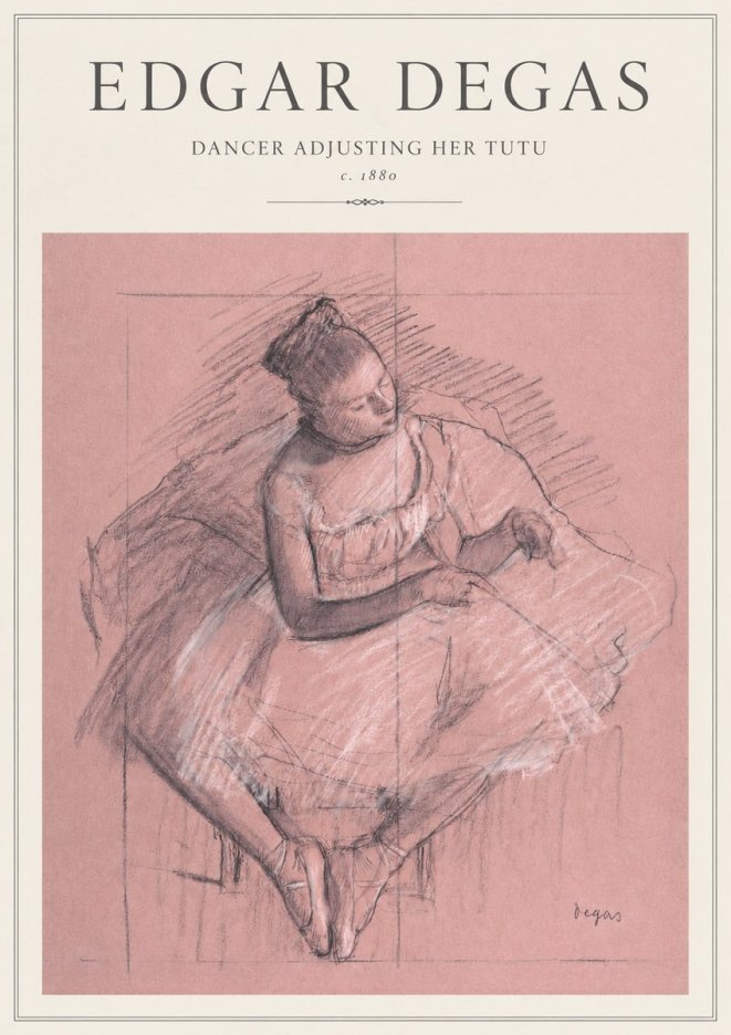 Edgar Degas Dancer Adjusting Her Tutu No3 - Plakat
