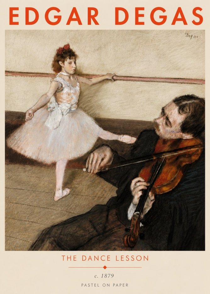 Edgar Degas The Dance Lesson No6 - Plakat