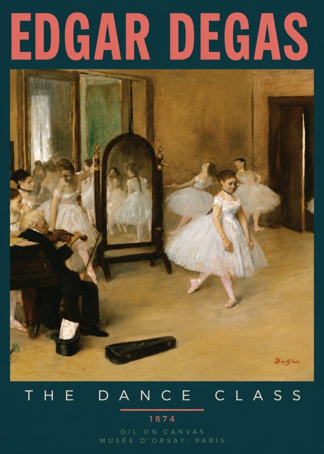 Edgar Degas The Dance Class II No4 - Plakat