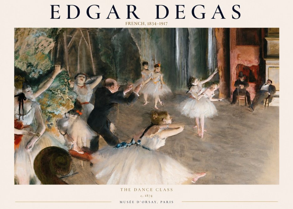 Edgar Degas The Dance Class III No1 - Plakat