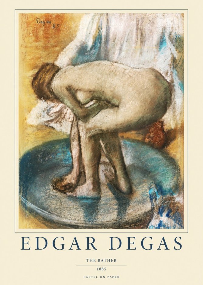 Edgar Degas The Bather No1 - Plakat