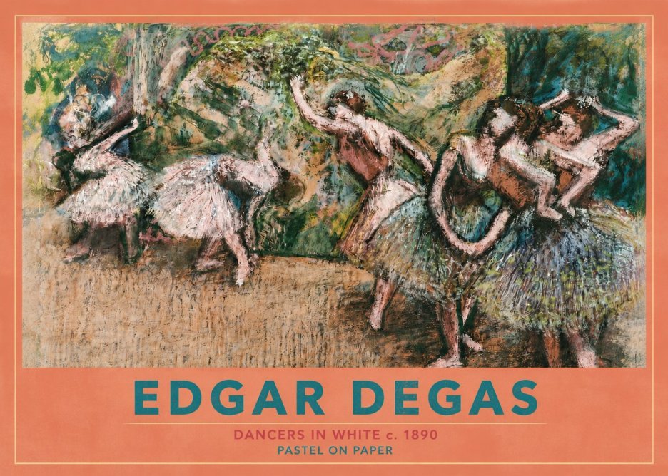 Edgar Degas Dancers in White C. 1890 No4 - Plakat