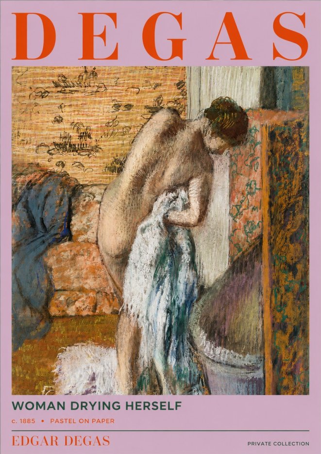 Edgar Degas Woman Drying Herself II No2 - Plakat