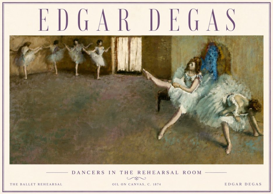 Edgar Degas The Ballet Rehearsal No4 - Plakat
