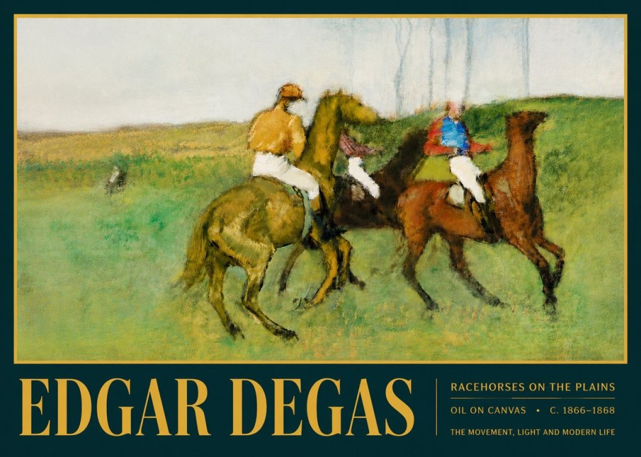 Edgar Degas Racehorses on the Plains No4 - Plakat