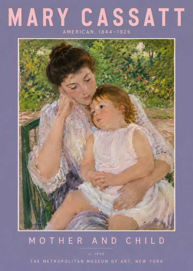 Mary Cassatt Mother and Child I No2 - Plakat