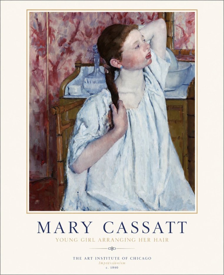 Mary Cassatt Young Girl Arranging Her Hair No1 - Plakat