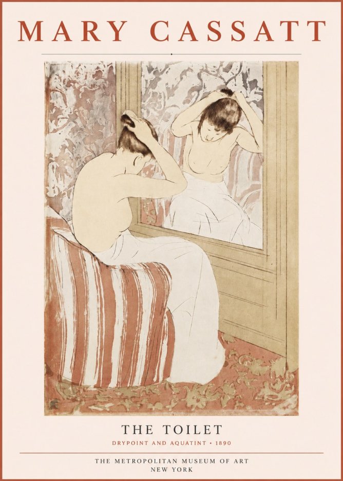 Mary Cassatt The Toilet No3 - Plakat
